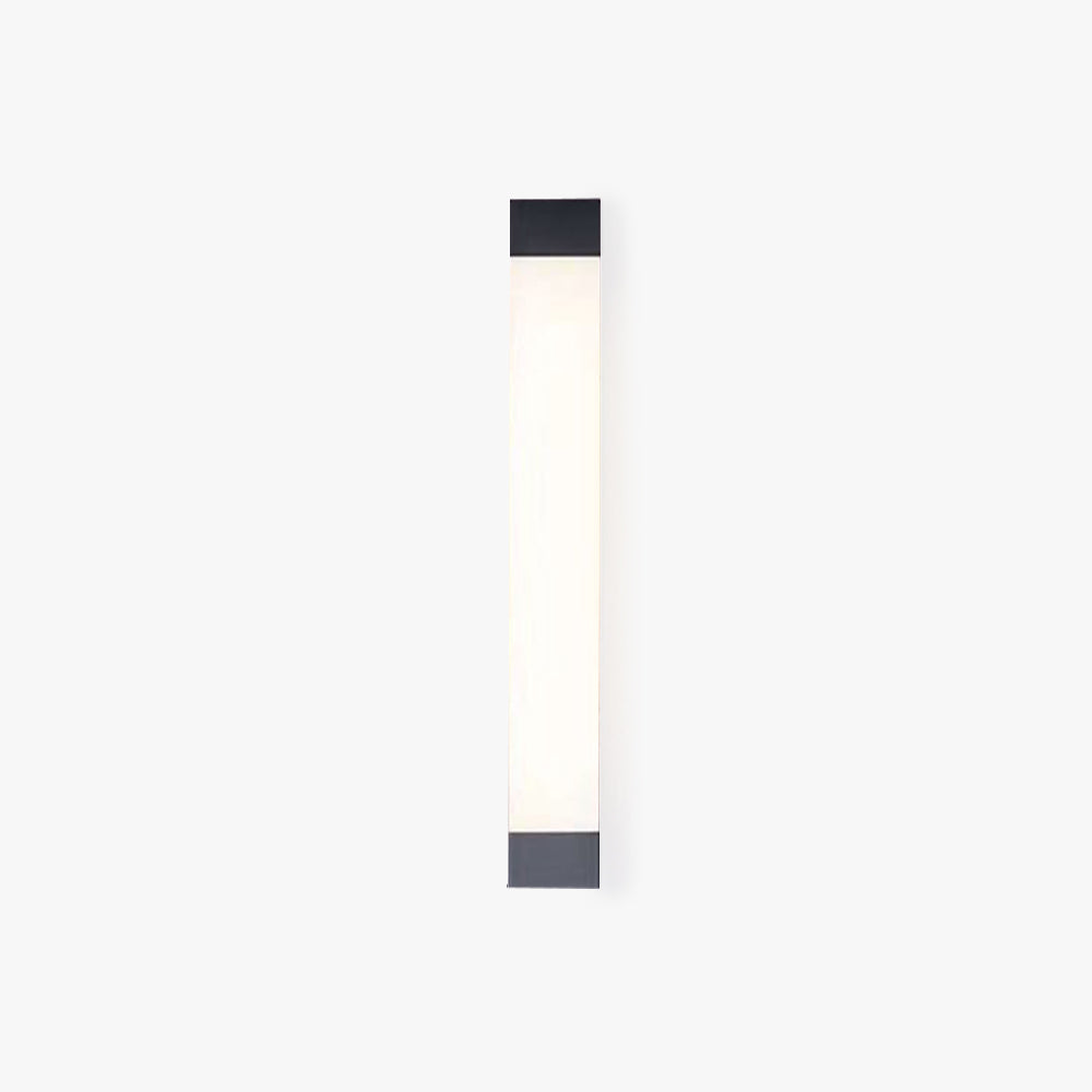 Ray Minimalist Linear Metal Outdoor Wall Lamp, Black