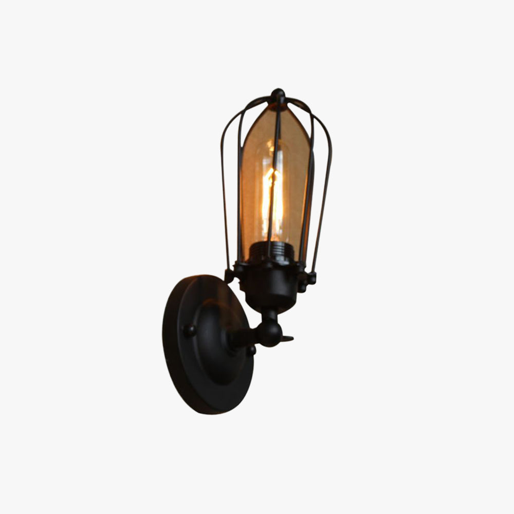 Silva Vintage Iron Wall Lamp, Black/Rust/Bronze/Gold/Silver