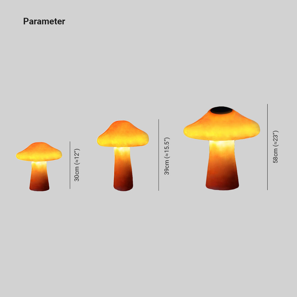 Ray Mushroom Outdoor Ground Light, Hardwired/Solar, Orange
