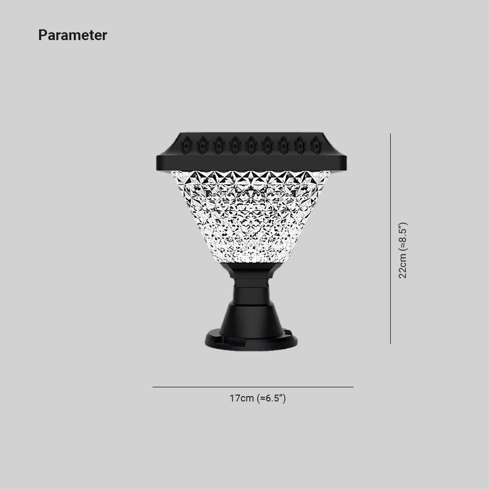 Ray Modern Geometry Acrylic Outdoor Floor Lamp, Black