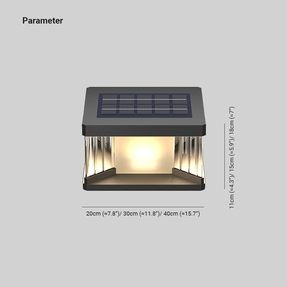 Ray Contemporary LED Rectangular Metal Wall Lamp Post, Black