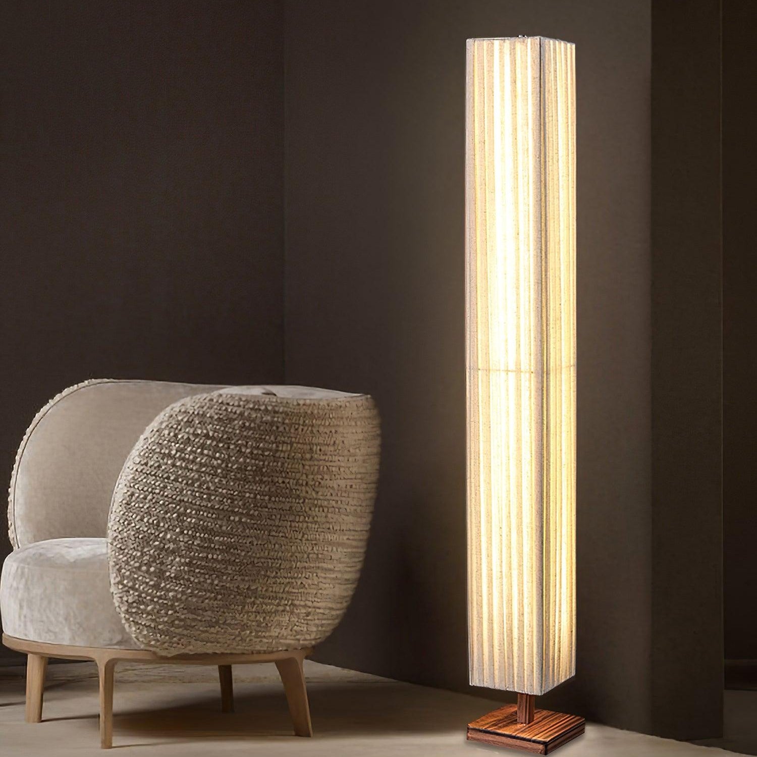 Vesolyre Japandi Fabric Floor Lamp - Letslighting