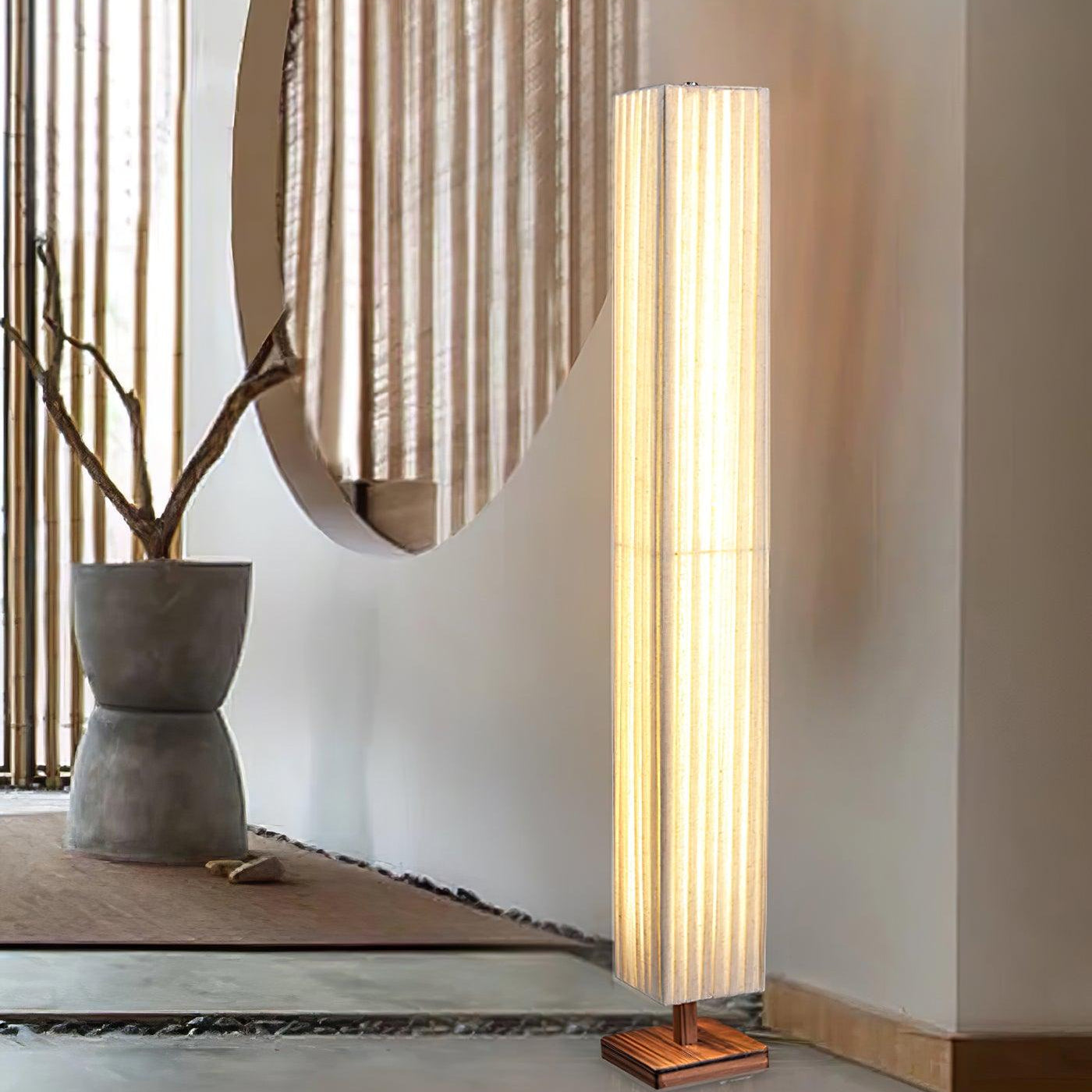 Vesolyre Japandi Fabric Floor Lamp - Letslighting