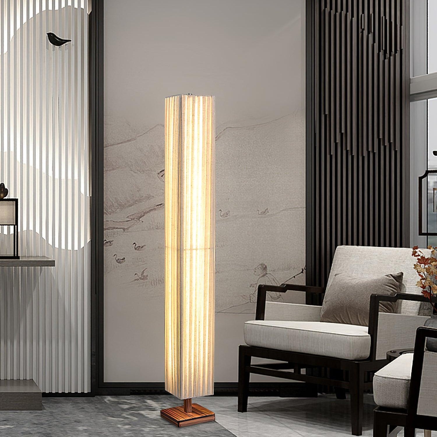 Vesolyre Japandi Fabric Floor Lamp - Letslighting
