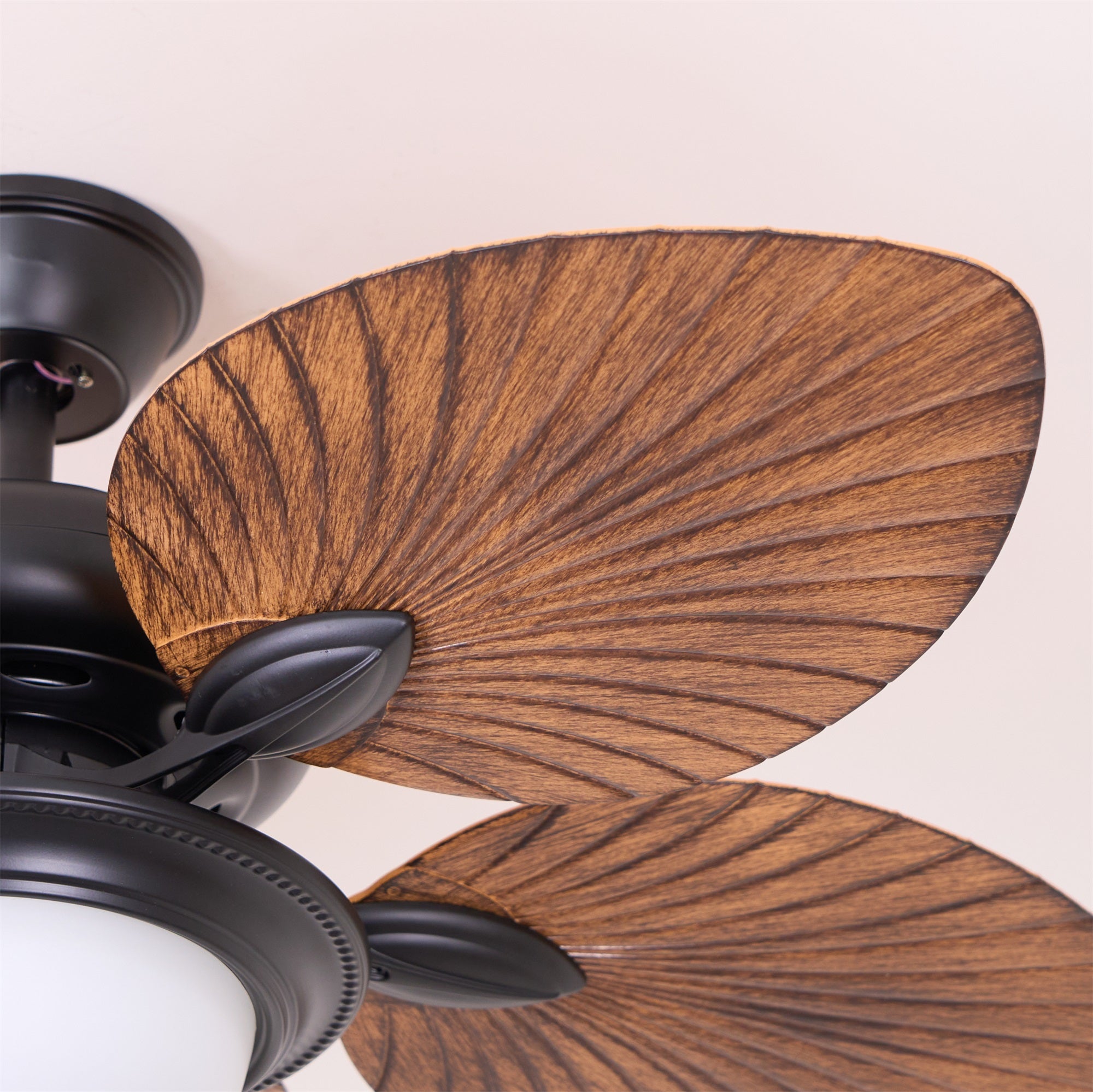 Alora Tropical Wood Ceiling Fan Light - Letslighting