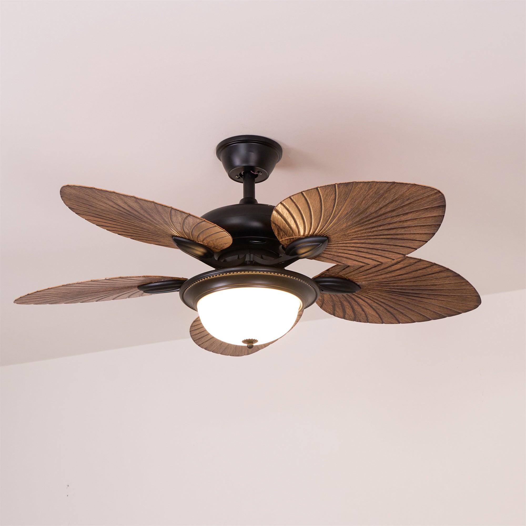 Alora Tropical Wood Ceiling Fan Light - Letslighting