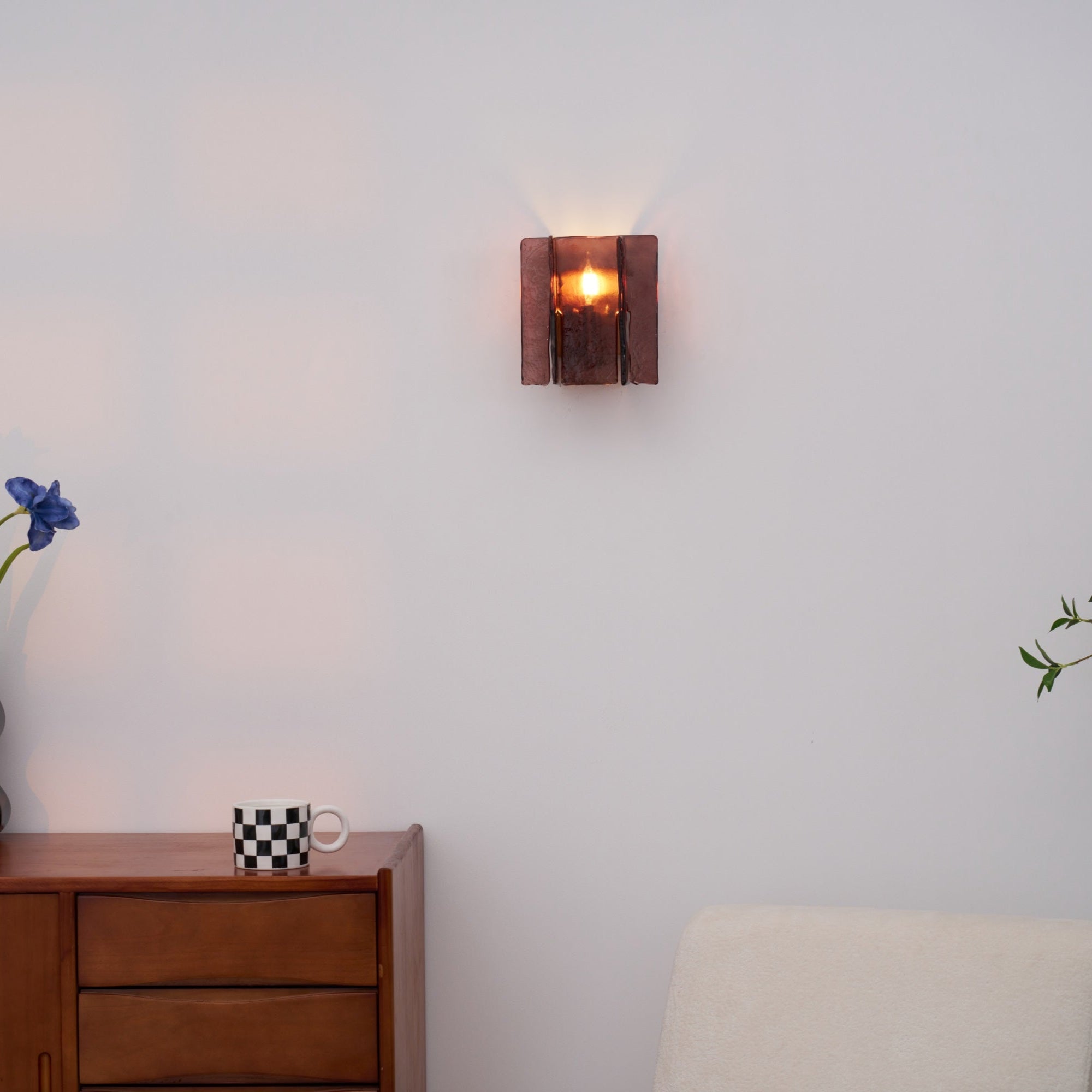 Solanic Lampe Murale Artistique en Verre Élégante - Neutralighting