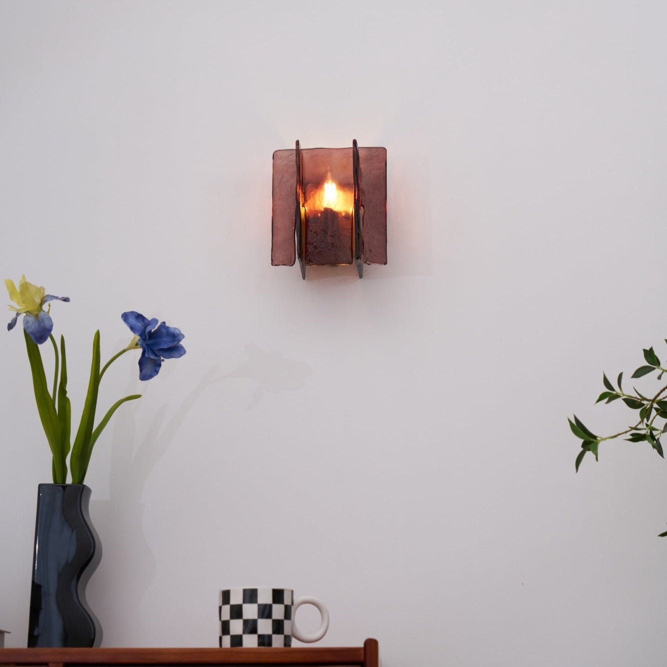 Solanic Lampe Murale Artistique en Verre Élégante - Neutralighting