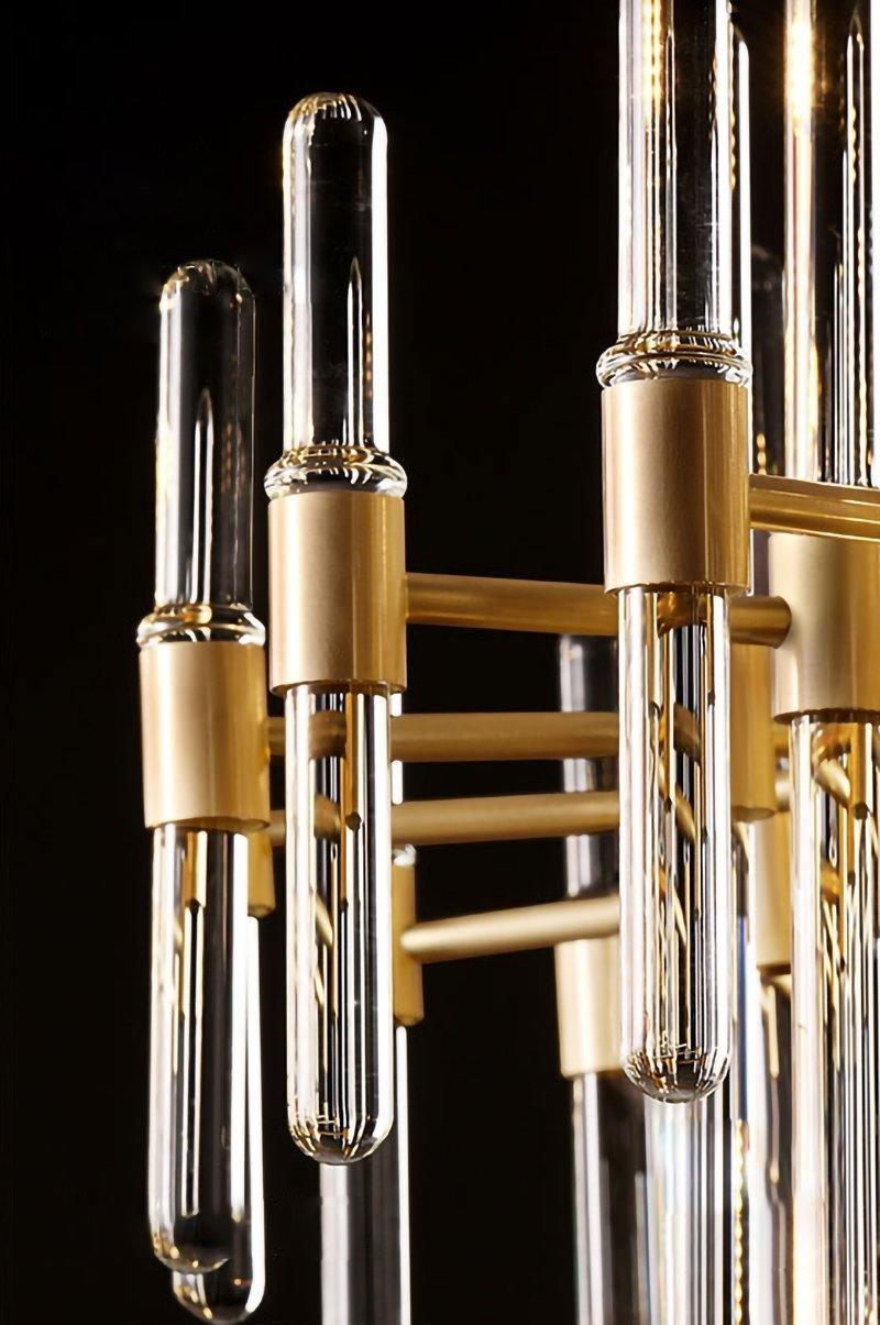 Solara Chandelier Antique Brass Starburst - Letslighting