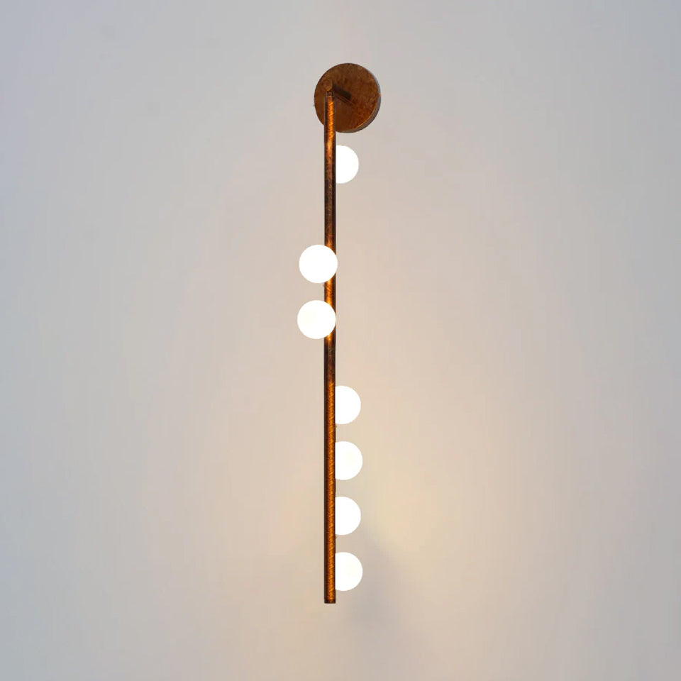 Rory Modern Minimalist Tube Brass Glass Wall Lamp - Letslighting