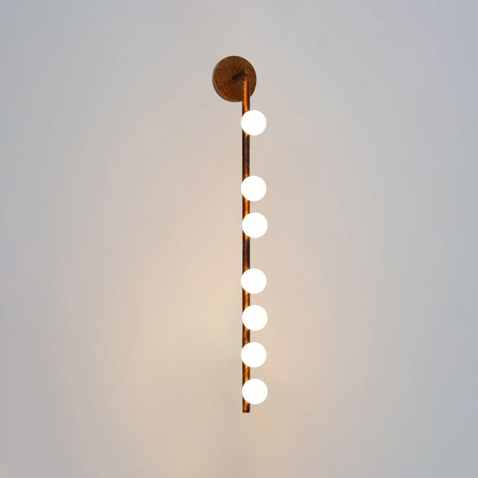 Rory Modern Minimalist Tube Brass Glass Wall Lamp - Letslighting