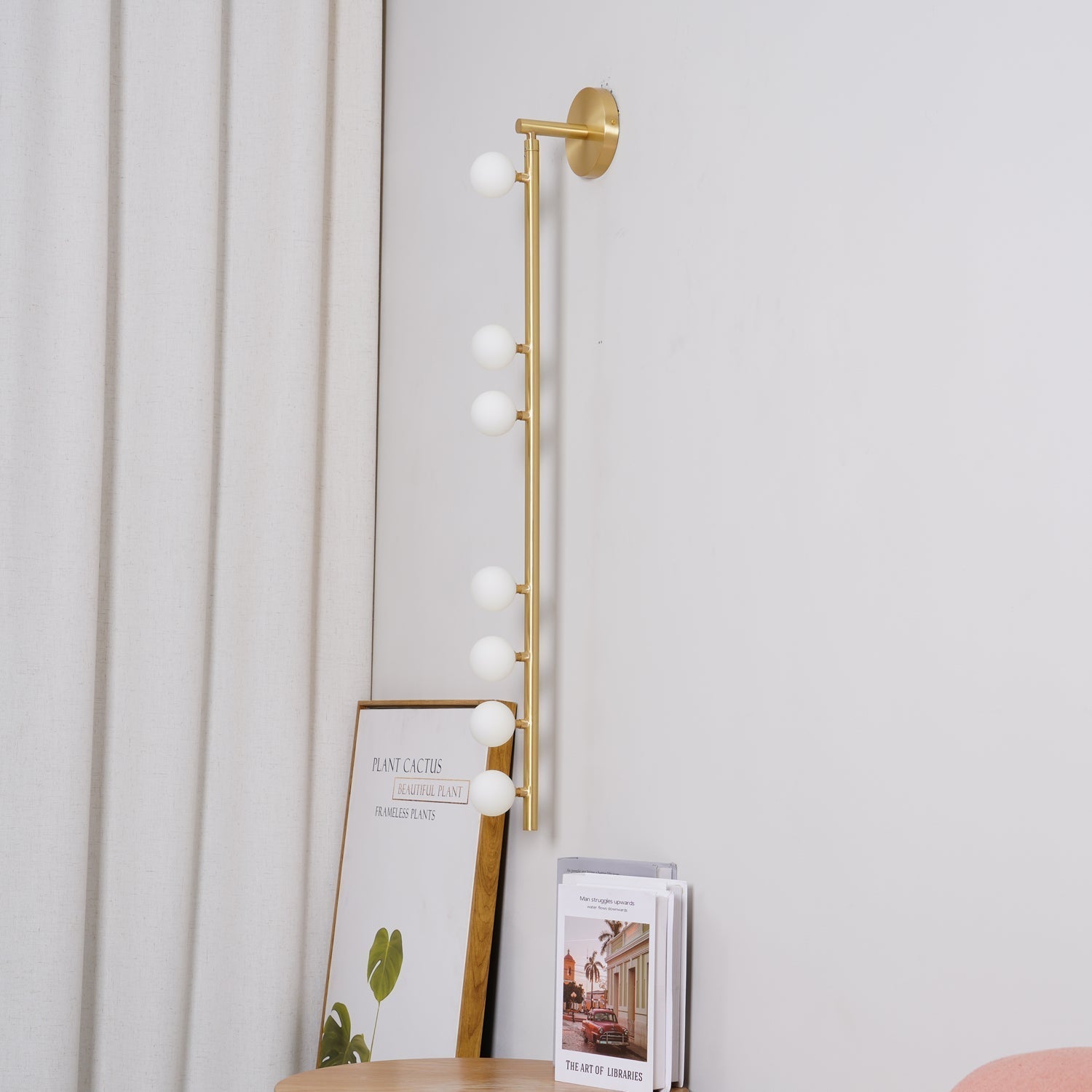Rory Modern Minimalist Tube Brass Glass Wall Lamp - Letslighting