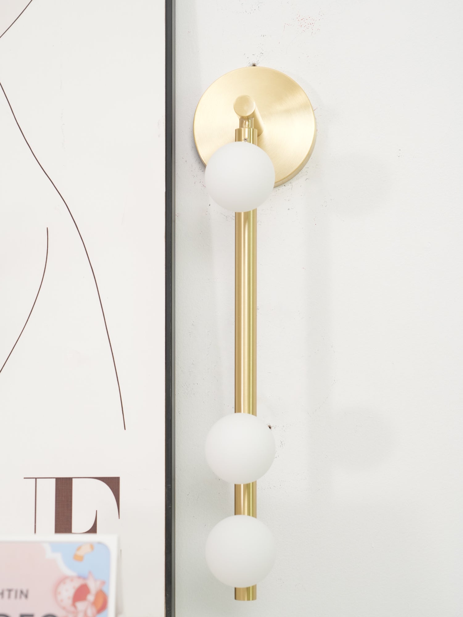 Rory Modern Minimalist Tube Brass Glass Wall Lamp - Letslighting