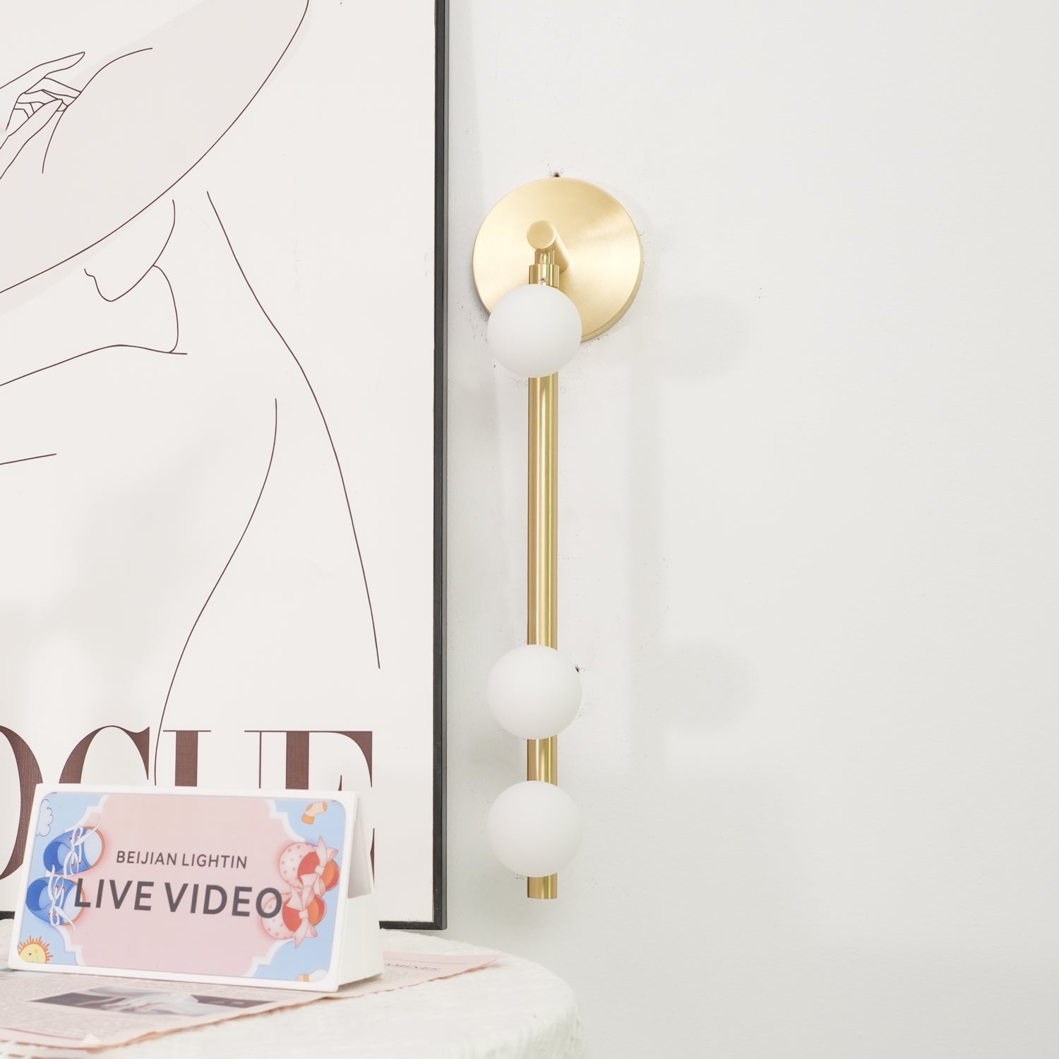 Rory Modern Minimalist Tube Brass Glass Wall Lamp - Letslighting