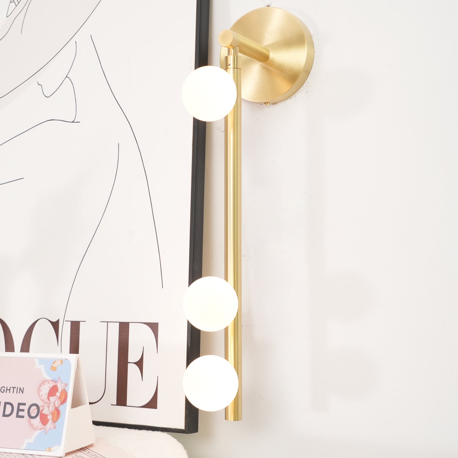 Rory Modern Minimalist Tube Brass Glass Wall Lamp - Letslighting