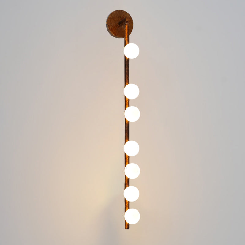 Rory Modern Minimalist Tube Brass Glass Wall Lamp - Letslighting