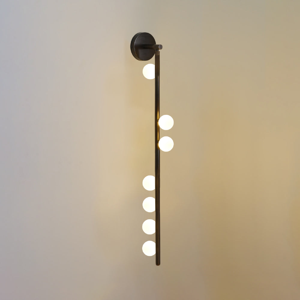 Rory Modern Minimalist Tube Brass Glass Wall Lamp - Letslighting