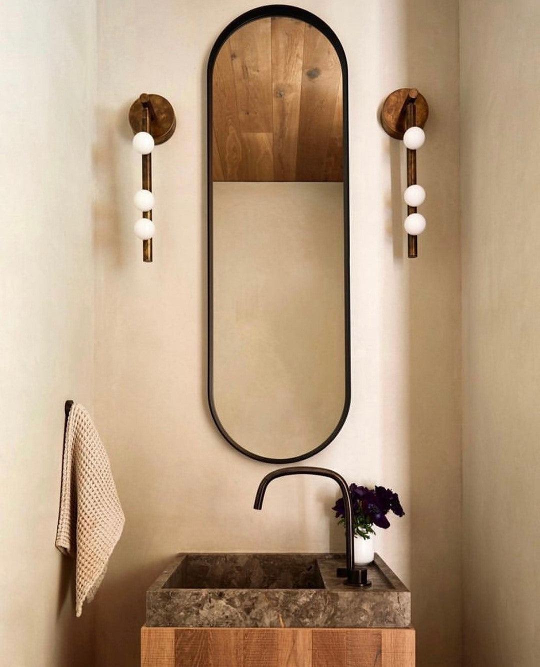 Rory Modern Minimalist Tube Brass Glass Wall Lamp - Letslighting