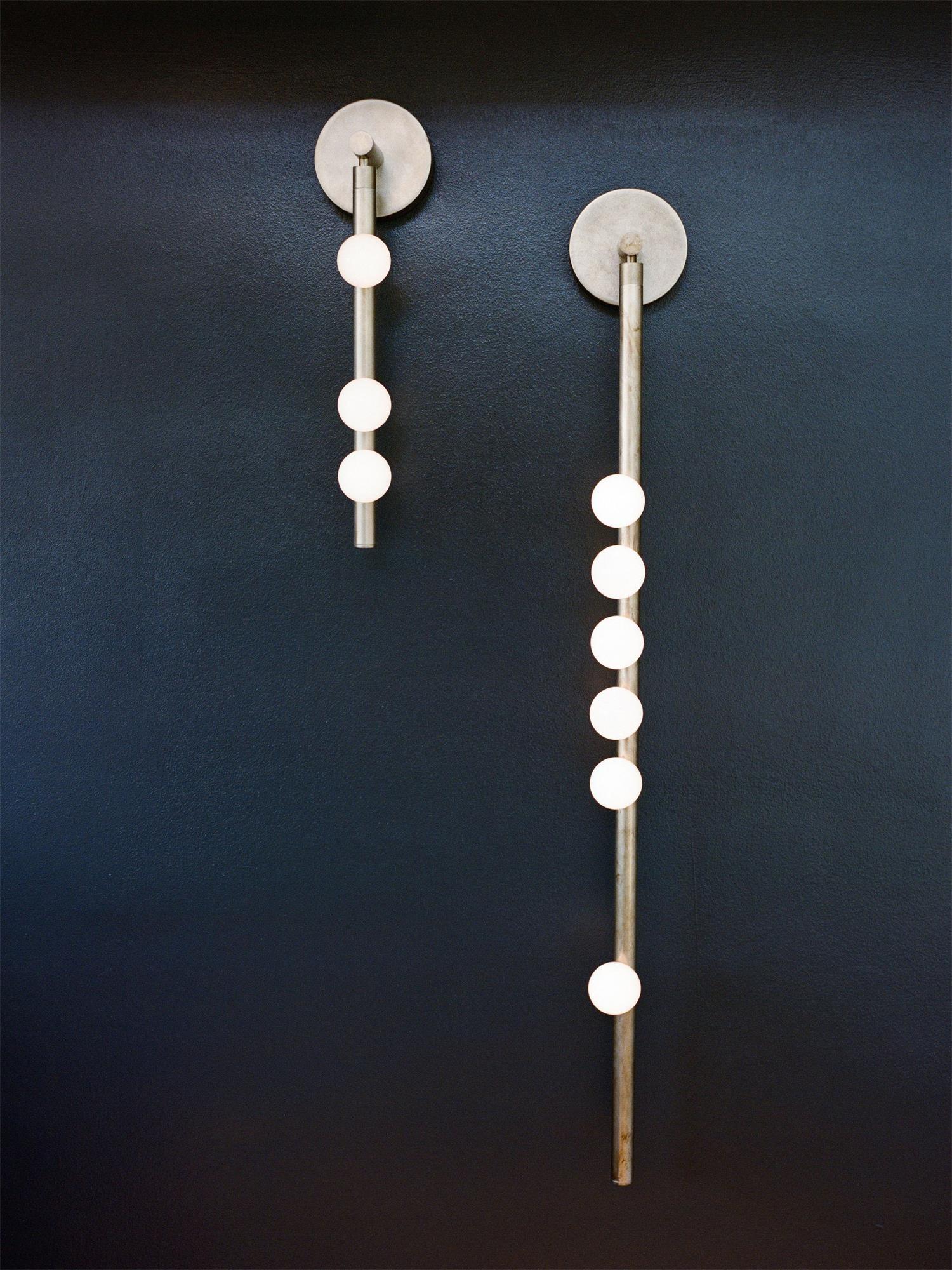 Rory Modern Minimalist Tube Brass Glass Wall Lamp - Letslighting