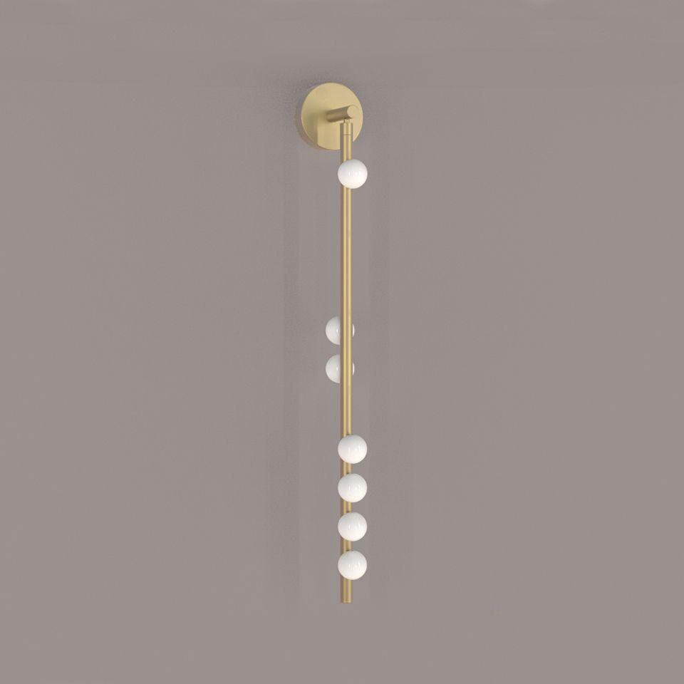 Rory Modern Minimalist Tube Brass Glass Wall Lamp - Letslighting