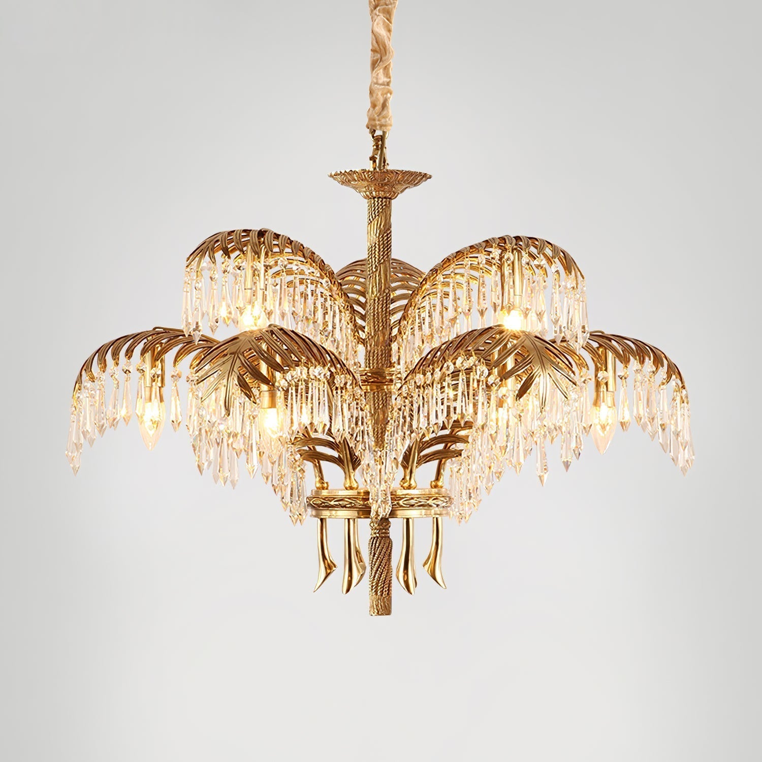 Odoraris Regal Brass Crystal Chandelier - Letslighting