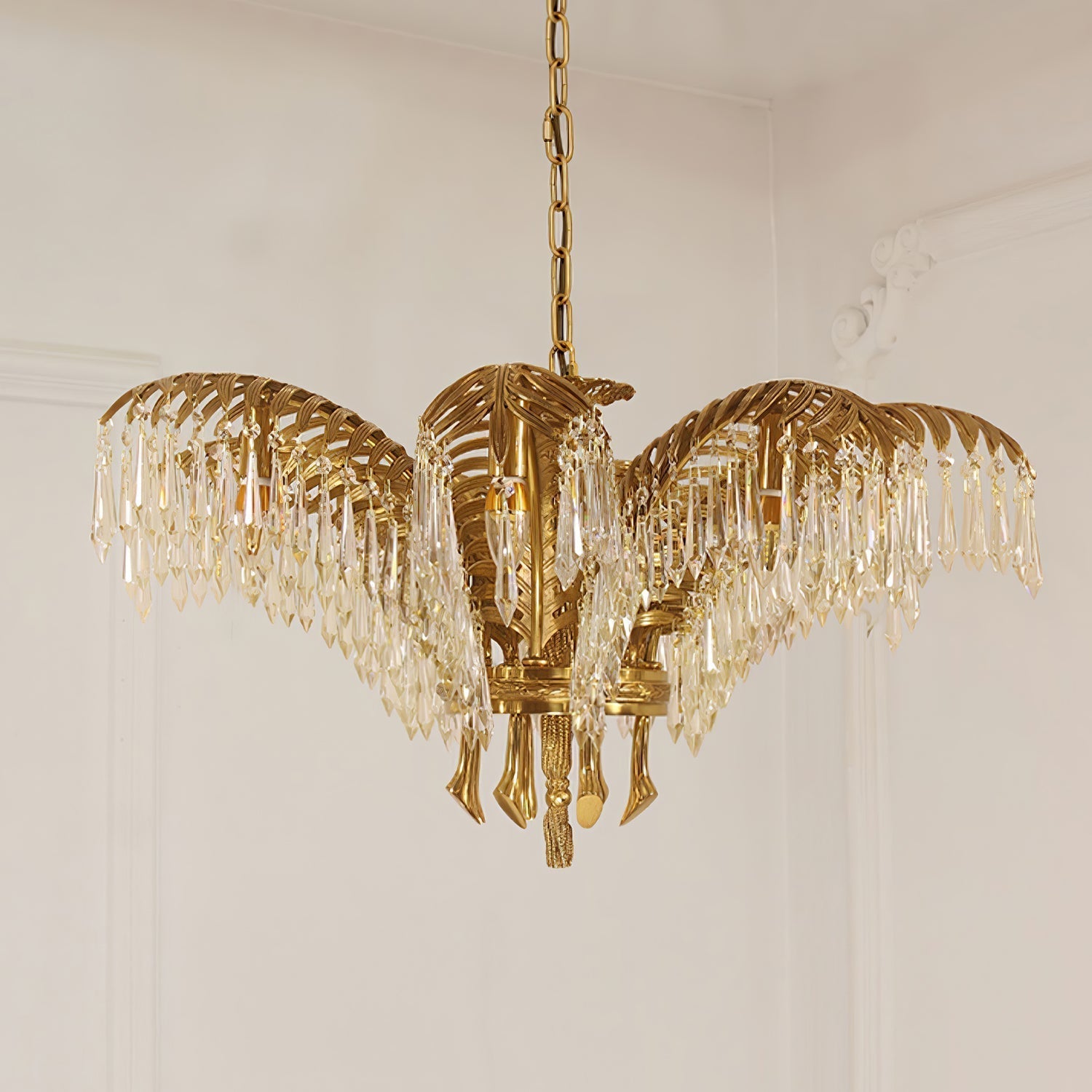 Odoraris Regal Brass Crystal Chandelier - Letslighting