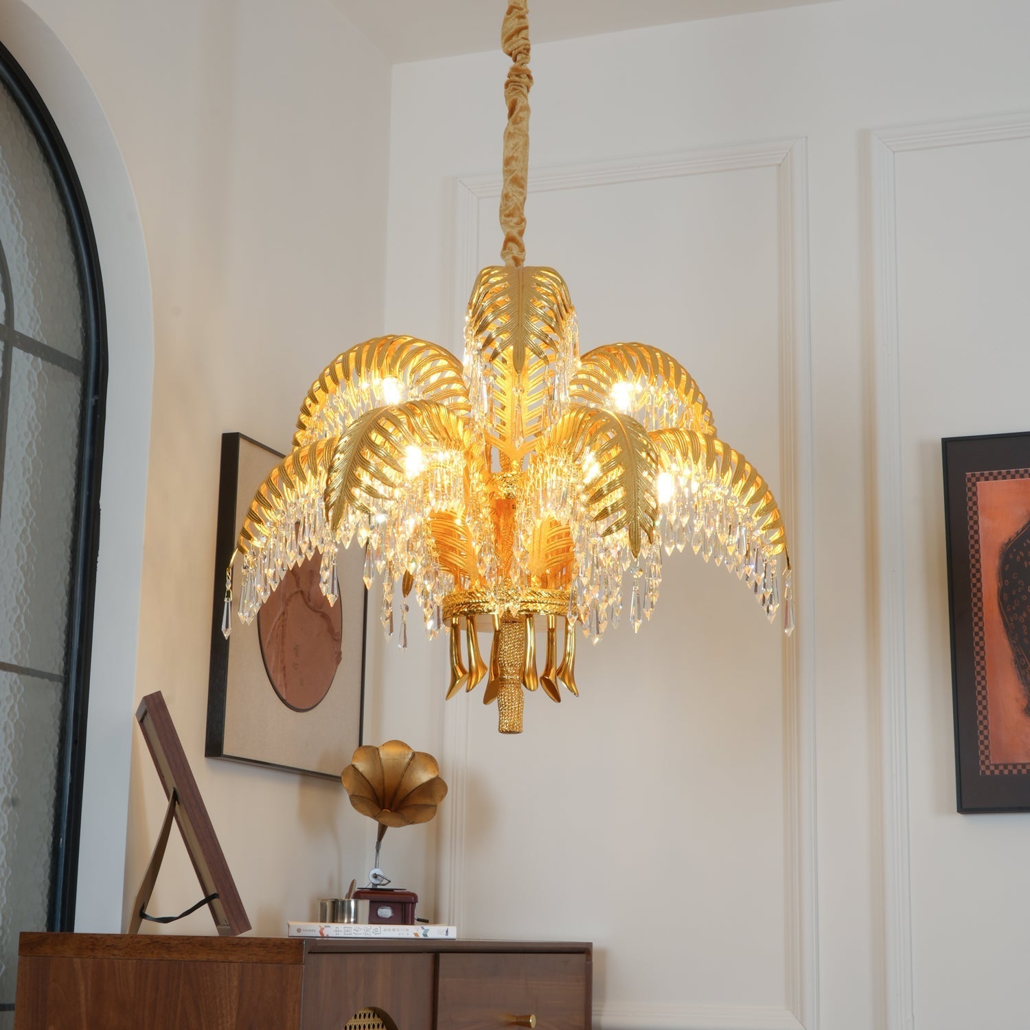 Odoraris Regal Brass Crystal Chandelier - Letslighting