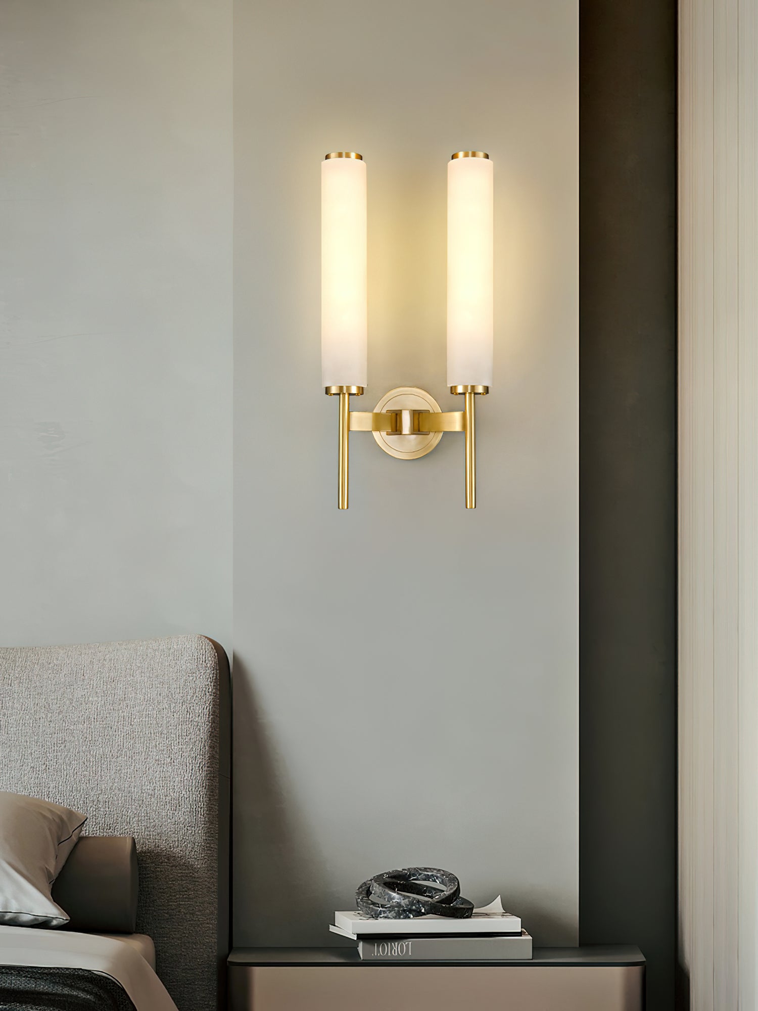 Olrinyra Applique Murale Cylindre en Albâtre - Neutralighting