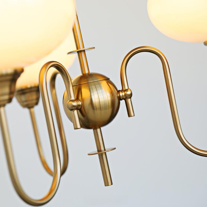 Arisha Vintage LED Metal Glass Chandelier Living Room