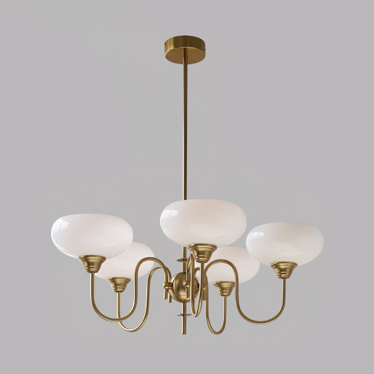 Arisha Vintage LED Metal Glass Chandelier Living Room