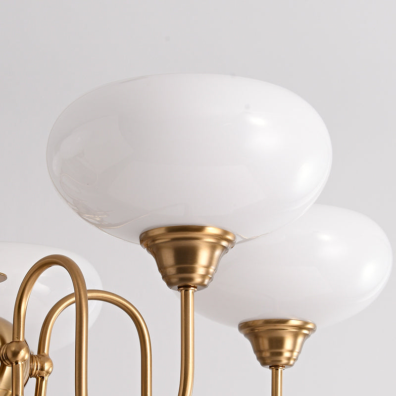 Arisha Vintage LED Metal Glass Chandelier Living Room