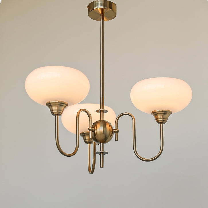 Arisha Vintage LED Metal Glass Chandelier Living Room