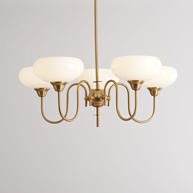 Arisha Vintage LED Metal Glass Chandelier Living Room