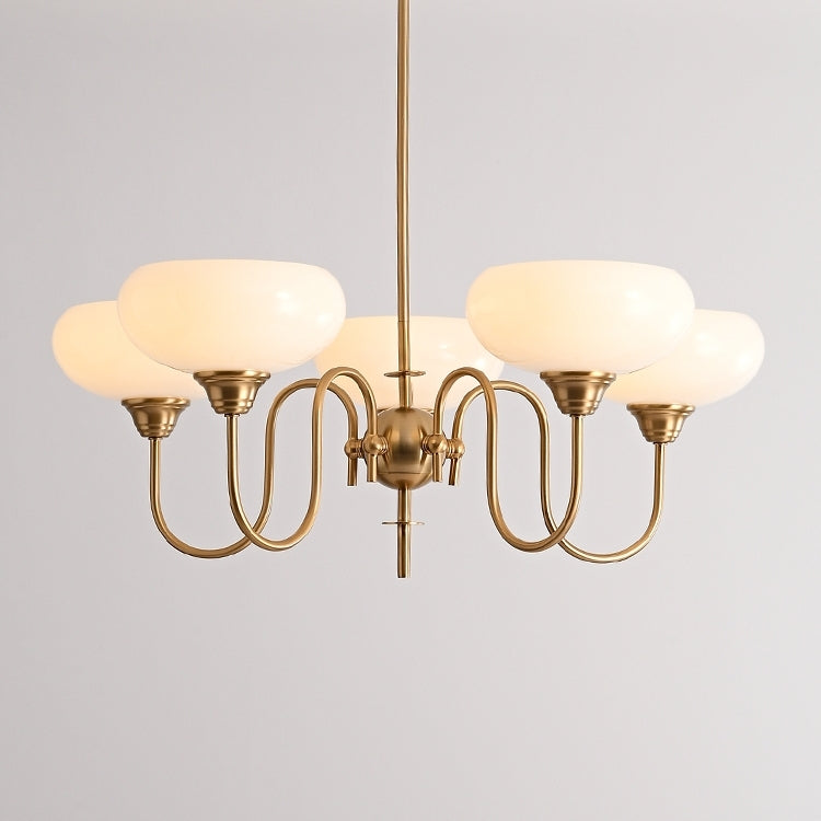 Arisha Vintage LED Metal Glass Chandelier Living Room