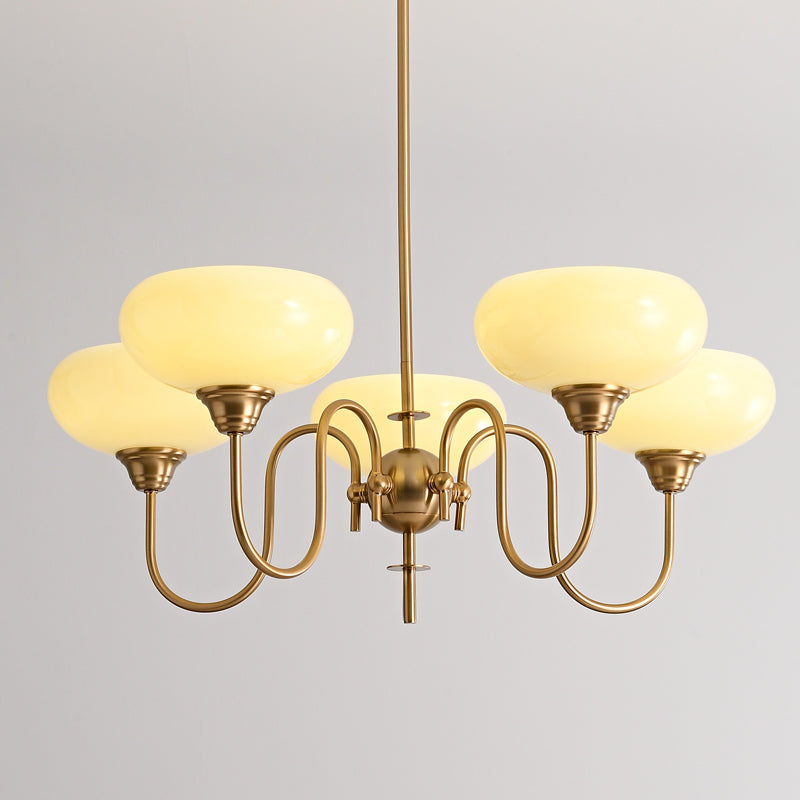Arisha Vintage LED Metal Glass Chandelier Living Room