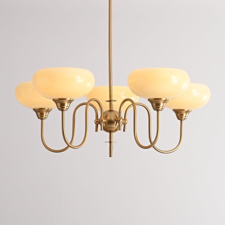 Arisha Vintage LED Metal Glass Chandelier Living Room