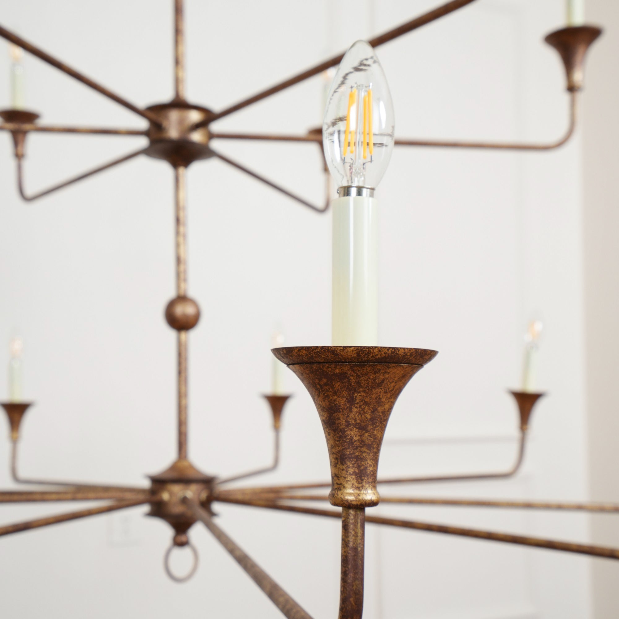 Wisp Grande Vintage Industrial Bronze Chandelier - Letslighting