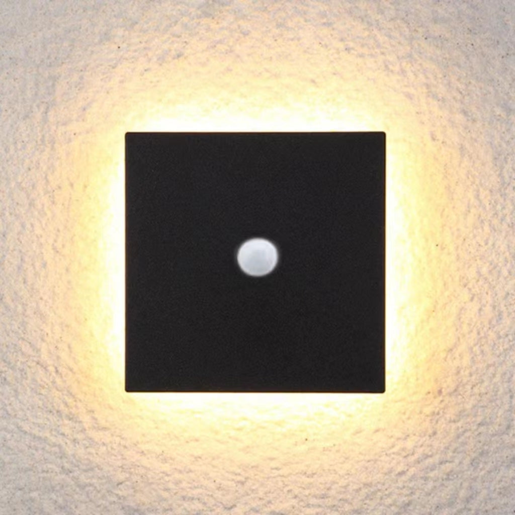 Ray Minimalist Round/Square Outdoor Wall Lamp LED, Black/White