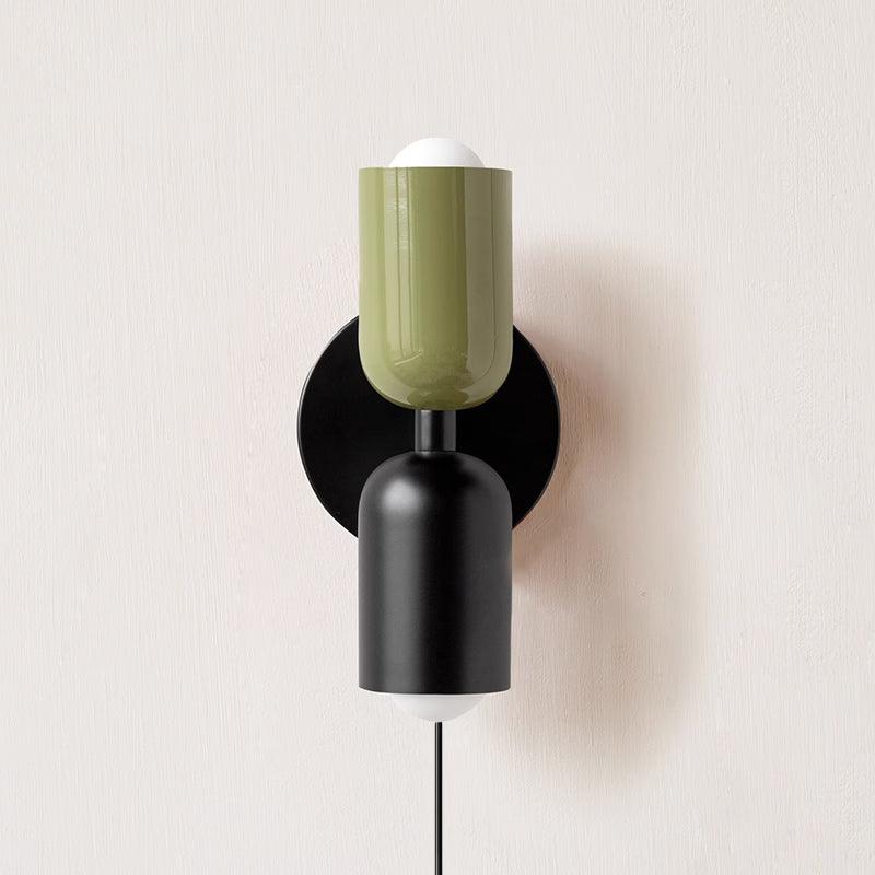 Lustra Wall Lamp Green Black Minimalist Plug-In - Neutralighting