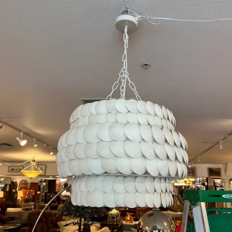 Valentina Vintage Design LED Pendant Light Cream Metal Living Room/Dining Room