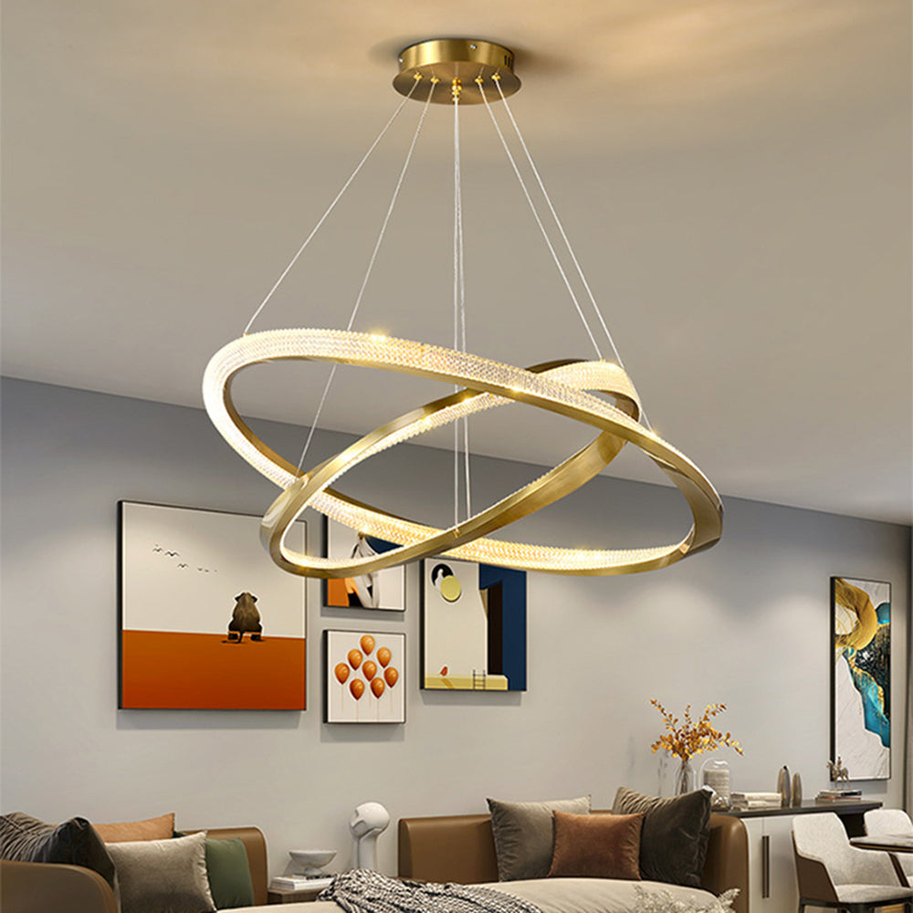 Arisha Minimalist Ring Spiral Shape Pendant Light,Gold