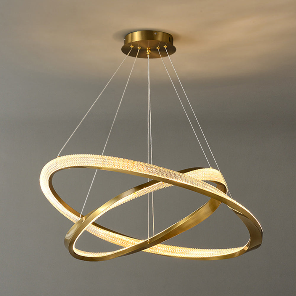 Arisha Minimalist Ring Spiral Shape Pendant Light,Gold