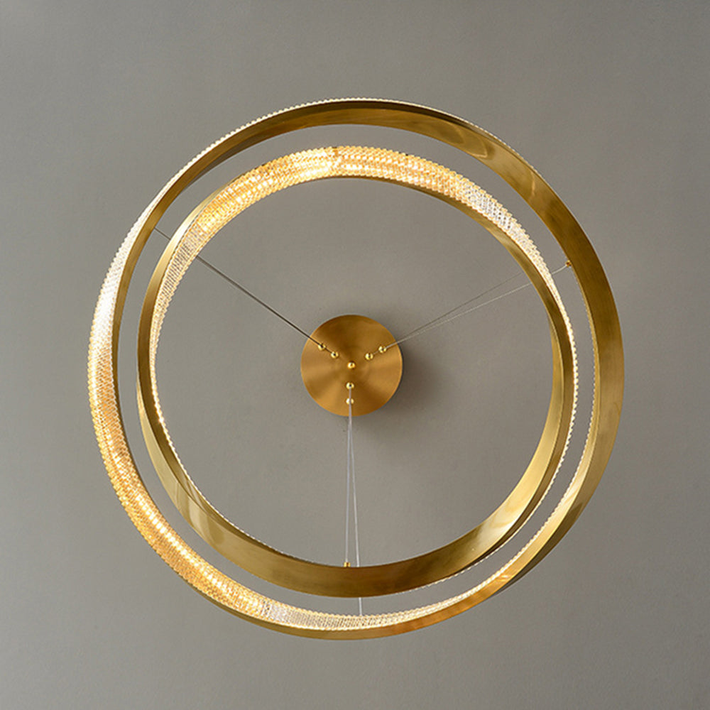 Arisha Minimalist Ring Spiral Shape Pendant Light,Gold