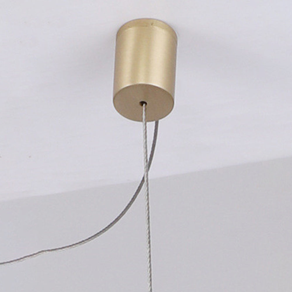 Arisha LED Linear Minimalist Wave Golden Leaf Shaped Pendant Light