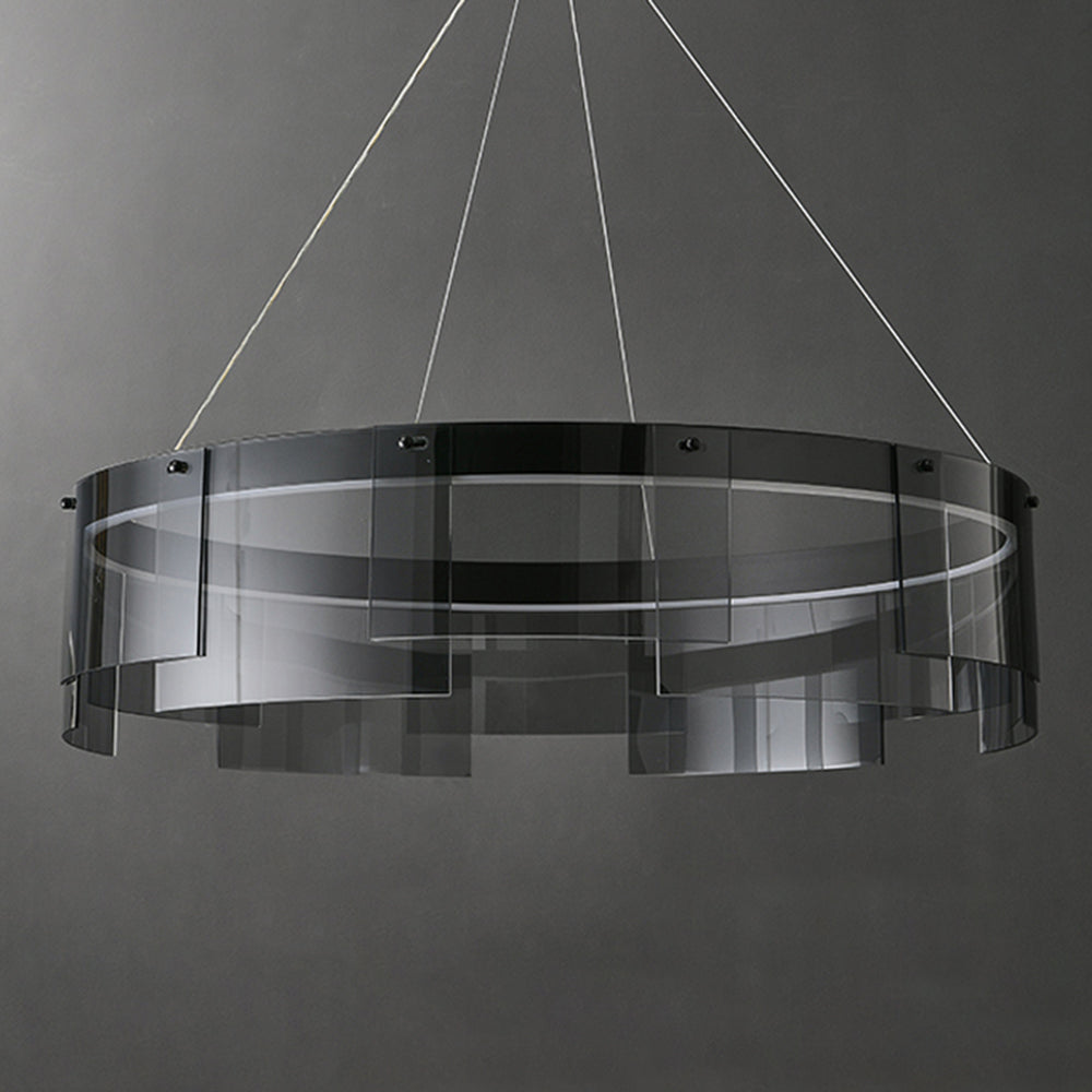 Arisha Modern Ring Metal Pendant Light, Black
