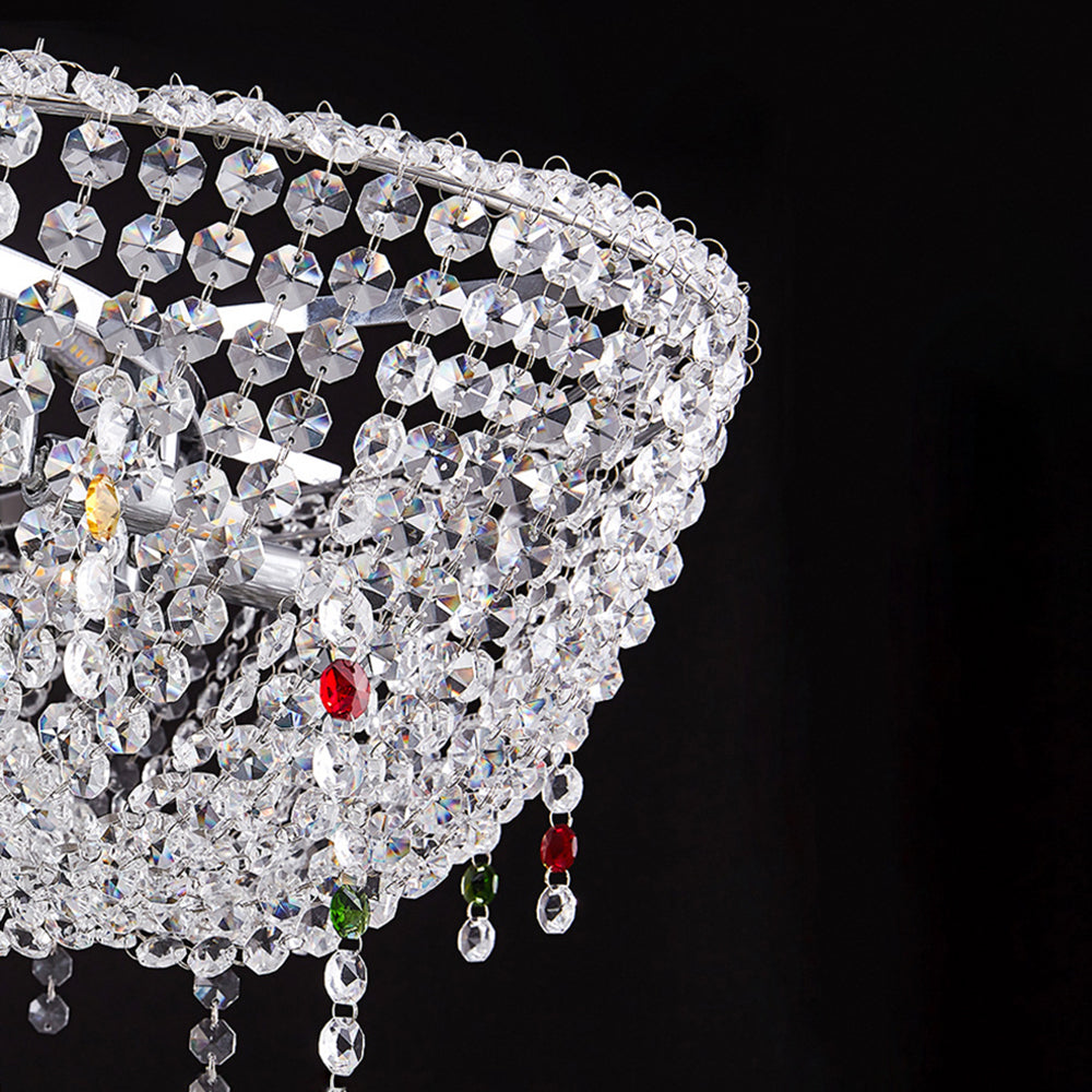 Kristy Luxury Round Crystal Pendant Light for Living Room/Dining Room
