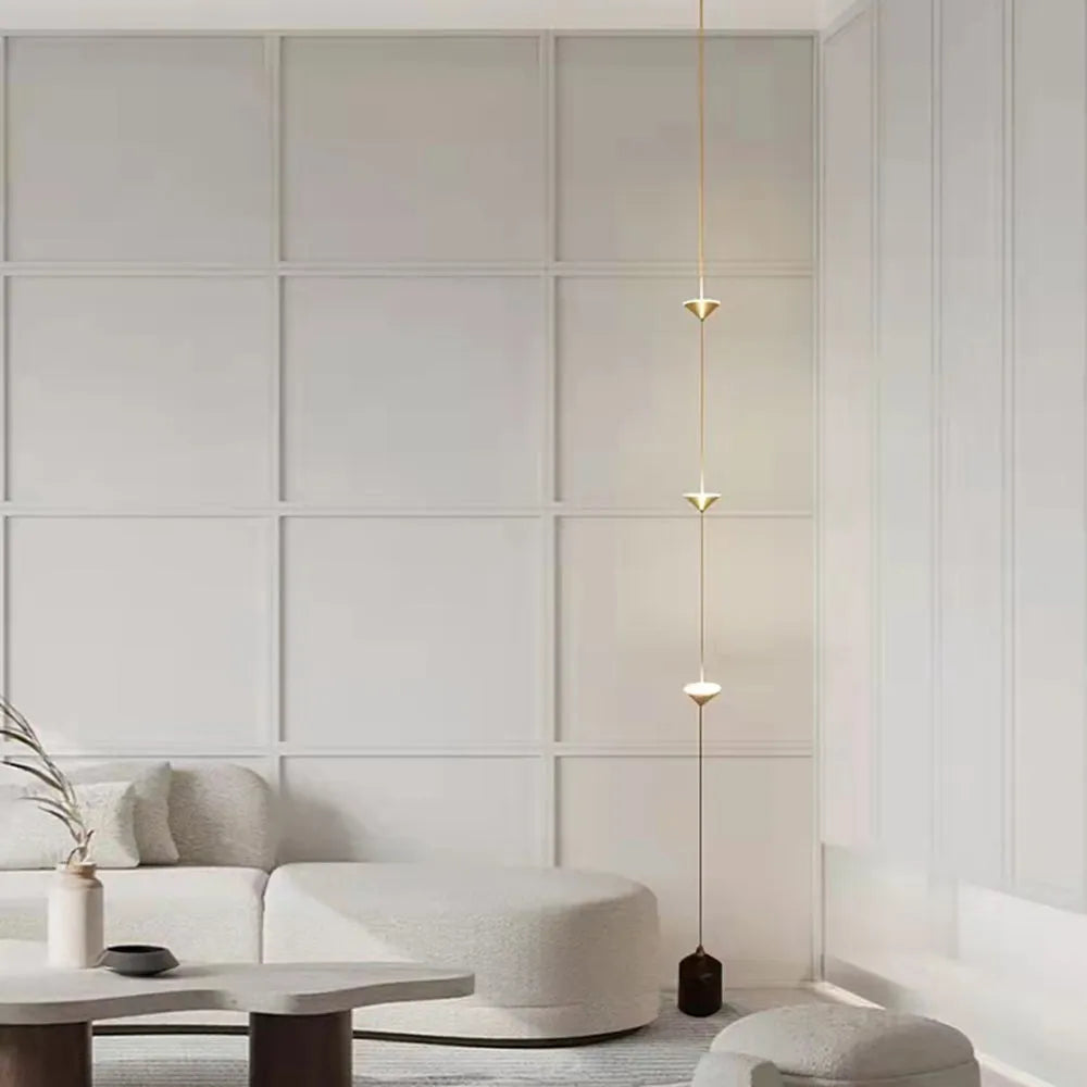 Arisha Full-Length Minimalist Linear Floor Lamp, 3 Bulbs