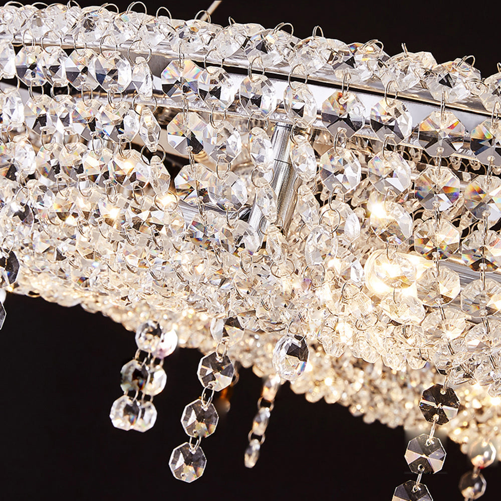 Kristy Luxury Round Crystal Pendant Light for Living Room/Dining Room