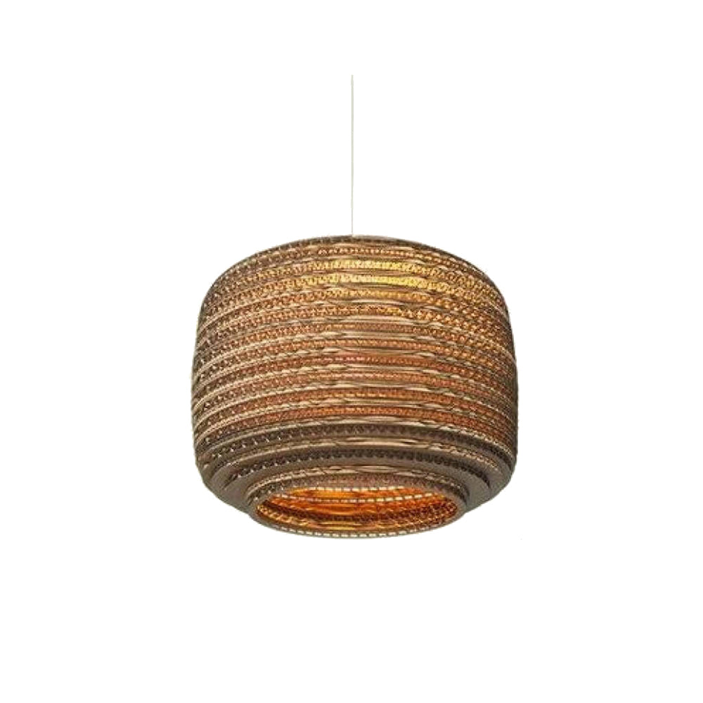 Muto Pastoral Silkworm Rustic Paper Pendant Light
