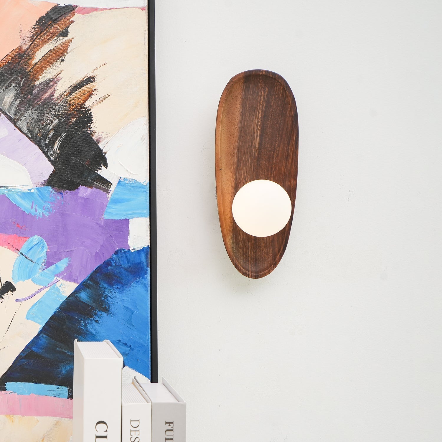 Keith Modern Minimalist Wood Glass Wall Lamp - Letslighting